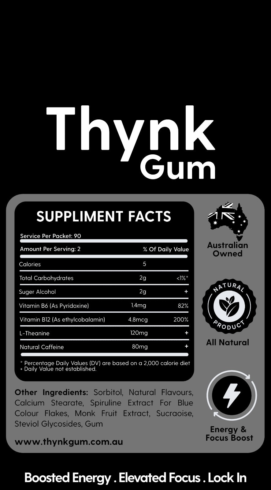Bulk Pack | Focus and Energy | 90 Chewing Gums